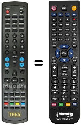 Replacement remote control THES LTW32W98T